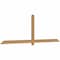 Ekena Millwork Eugene Smooth Timber Gable Bracket, Western Red Cedar, 96"W x 32"H x 1 1/2"D x 3 1/2"F, 8/12 Pitch GBW096X32X0204EUG00SWR - alternate 3